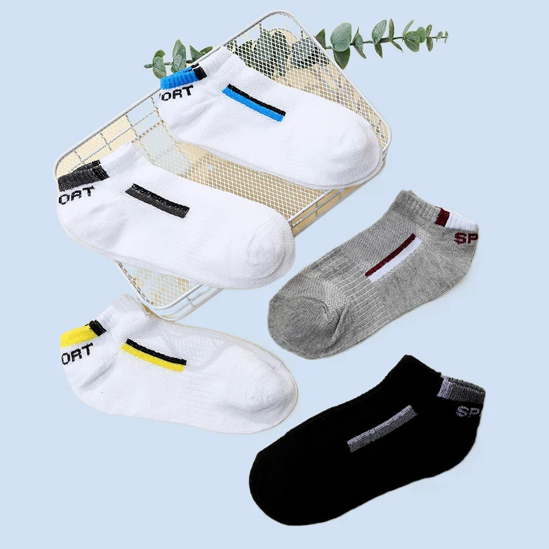 

Мужские летние дизайнерские носки, индивидуальная упаковка, впитывающие пот дышащие тонкие носки, спортивные носки для мальчиков, 5/10 пар