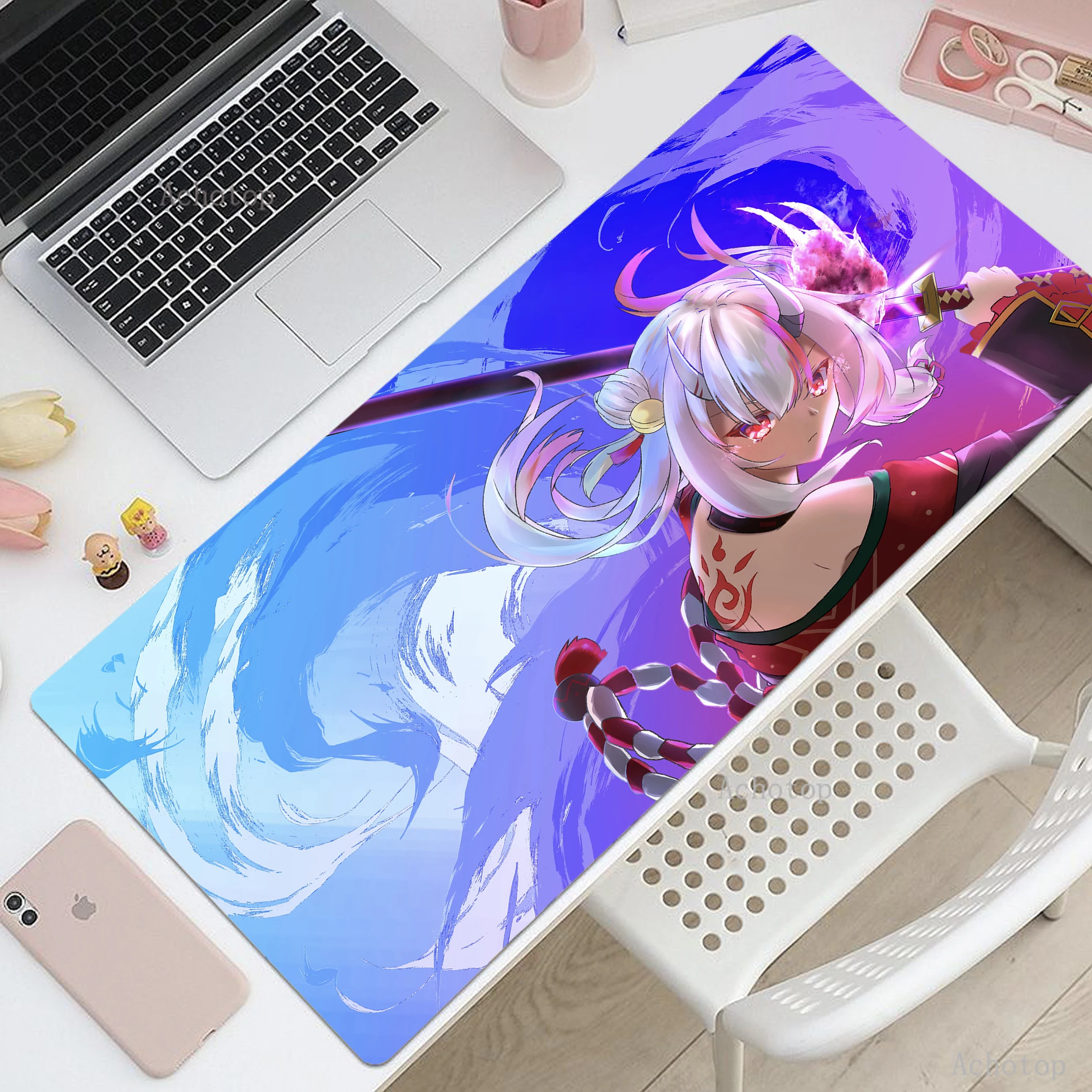 

Hololive Large Computer Mousepad Game Desktop Mouse Pad XXL 900x400mm Anti-slip Rubber Deskmat Locking EdgeTable Carpet Mats