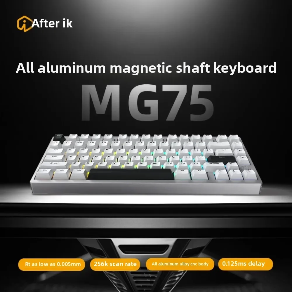 キーボード IROK MG75 PRO BLACK IROK MG75 PRO magnetic axis mechanical keyboard all aluminum CNC