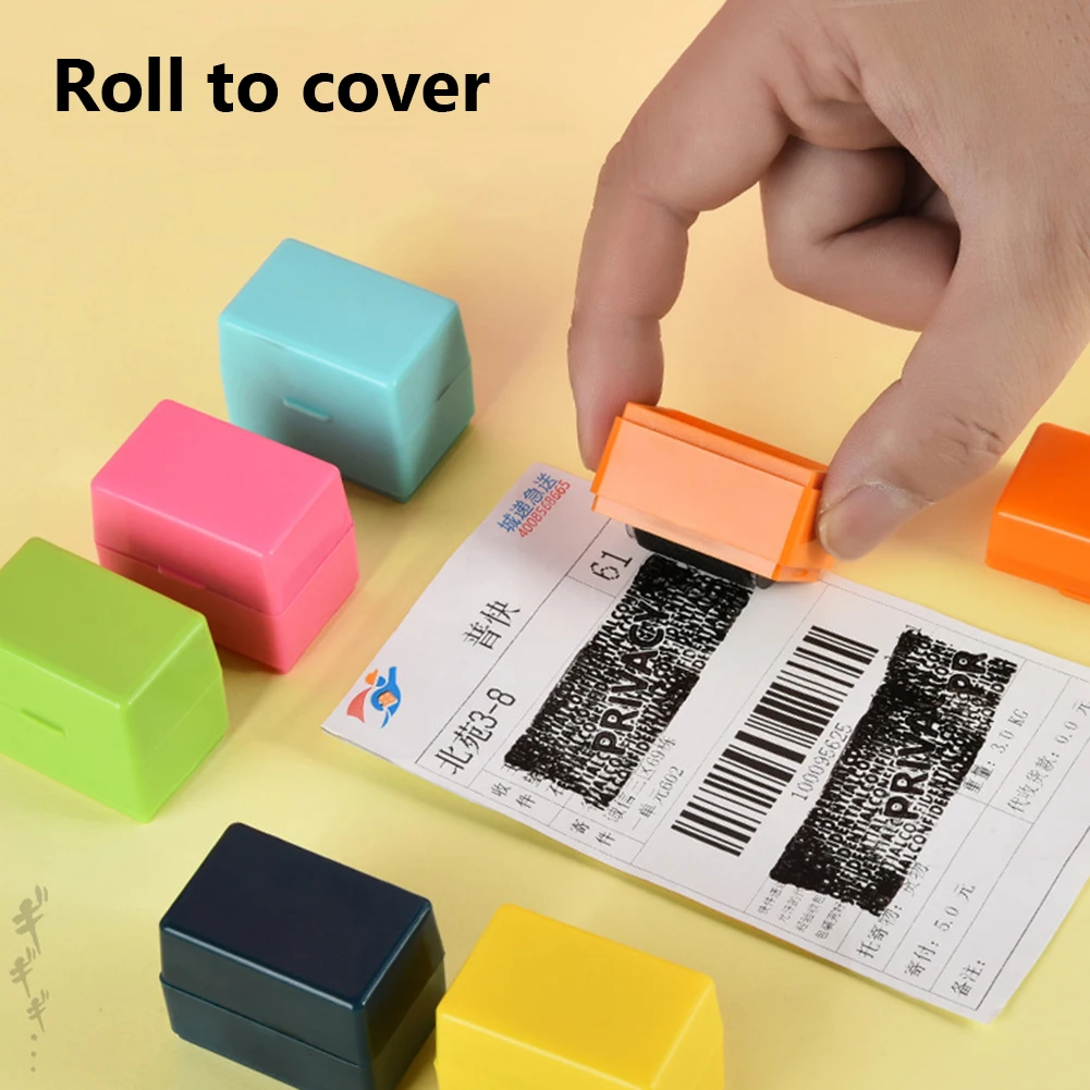 TiMOVO Identity Protection Roller Stamps, [2 Pack] Confidential ID Blackout Security