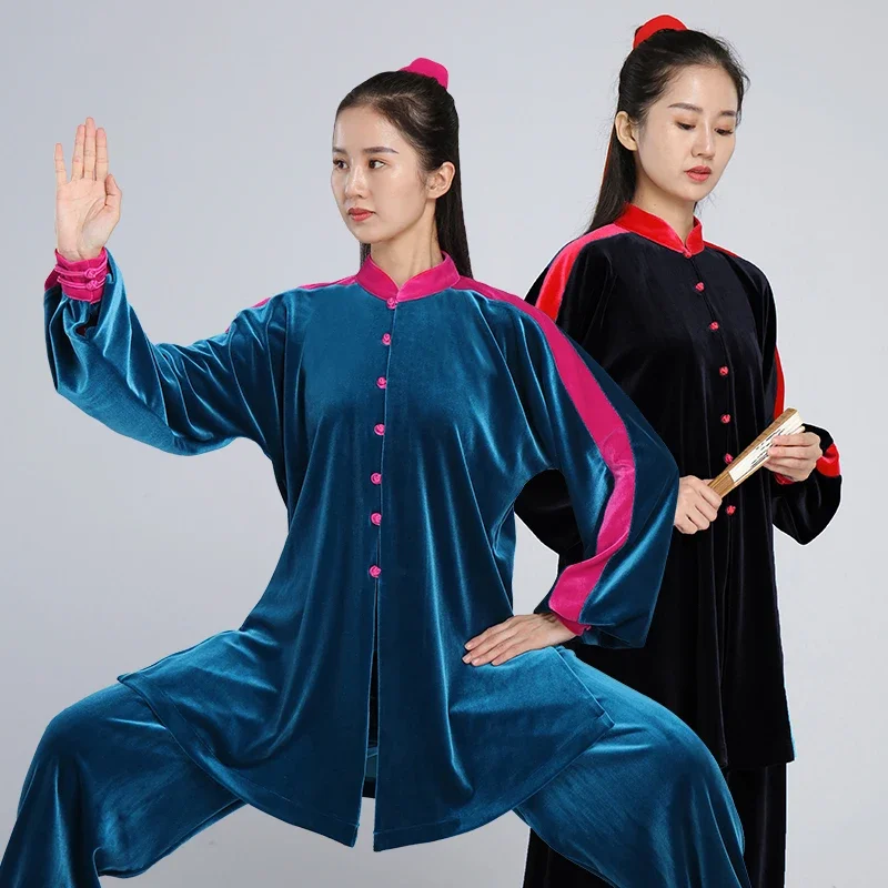 

Winter Thicken Tai Chi Clothes Women Wushu Clothes Kung Fu Competition Clothes Martial Art Uniform Loose Warm 2022