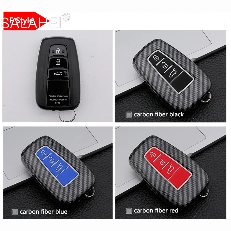 

ABS Car Key Cover Case Shell For Toyota Corolla Prius Camry CHR RAV4 Altis Land Cruiser Prado Hybrid Avalon Highlander Accessory