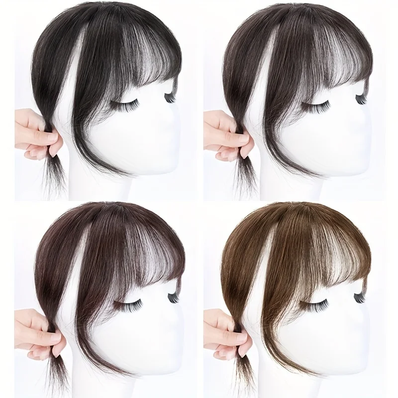 Elegant Clip-In Body Wave Hair Topper with Bangs for Women and Men - Universal Easy-to-Style Synthetic Hairpiece