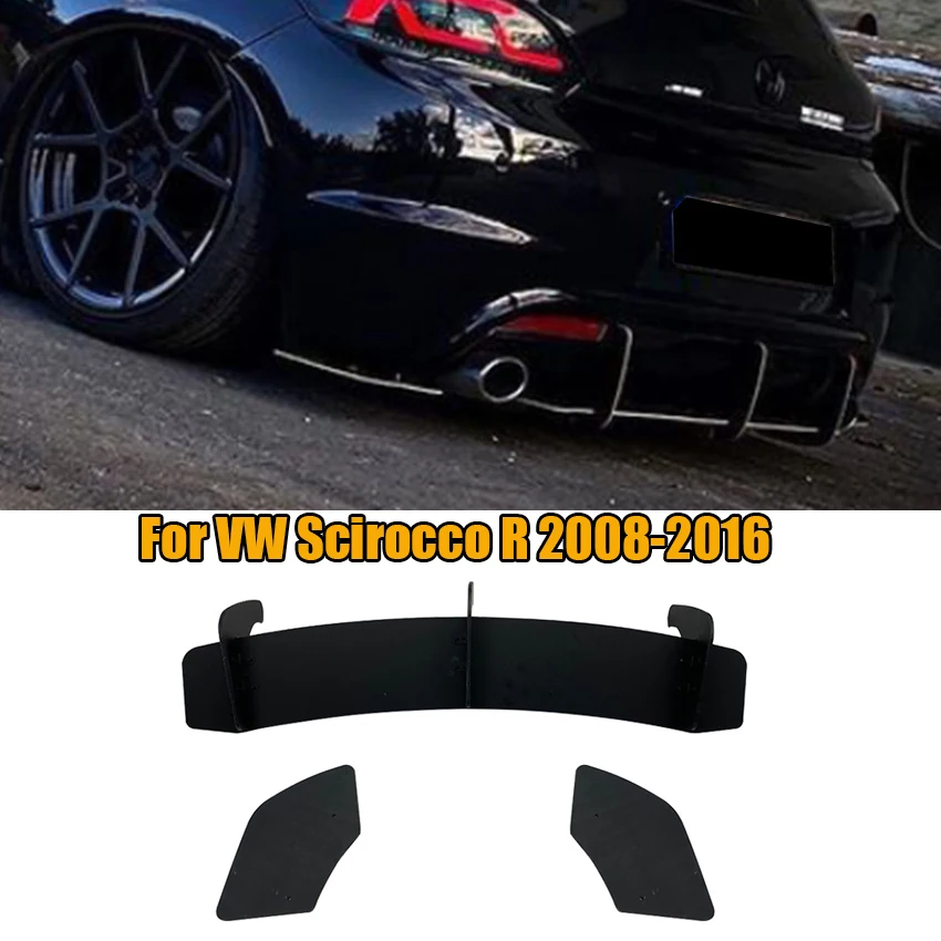 Per Vw Scirocco R 2008-2016 Posteriore Sotto Paraurti Diffusore Splitter Guard Spoiler Plate Lip Splitter Spoiler Trim Accessori