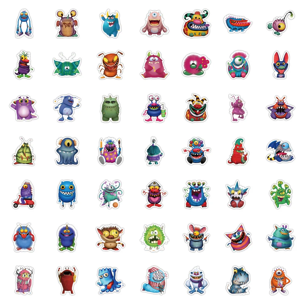 10/30/50PCS My Singing Monster Cartoon Game Stickers Toys For Kids DIY Notebook Skateboard Phone Bike Waterproof Graffiti Decals