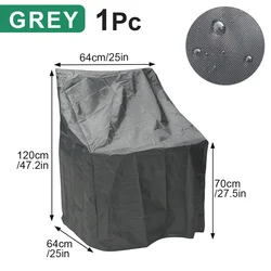 Premium Black Waterproof Outdoor Furniture Protector Cover (Grey)