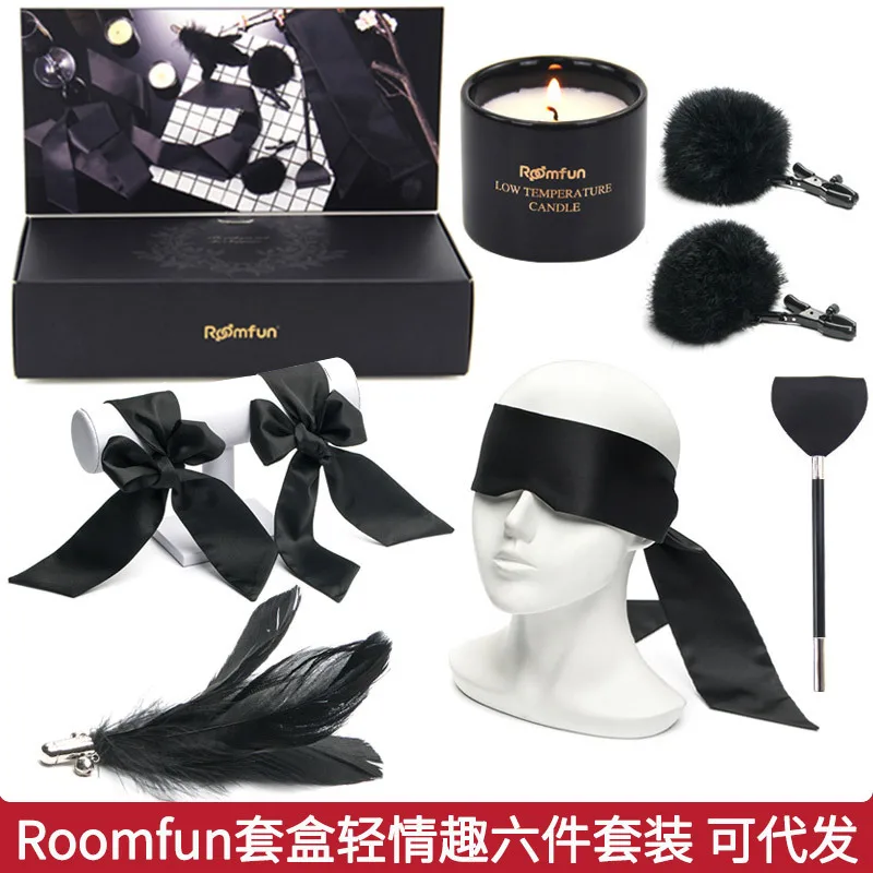 RoomfunLight Sexy SuitSMFlirting Binding Adult Sex Product Nipple Clamp Handcuffs Blindfold Low Temperature Candles