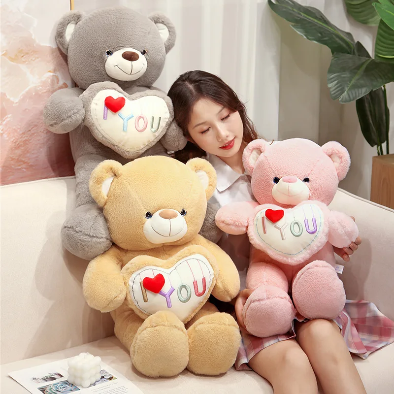 

Cute Teddy Bear Plush Doll Kids Comfort Toy Stuffed Animals Kawaii Pillow Cartoon Cuddle Bear Cuddle Cushion Girl Birthday Gift