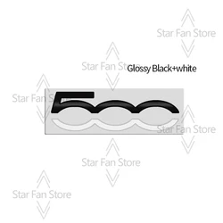 Sleek Metal 3D Car Trunk Emblem Badge Decal (Glossy Black White)