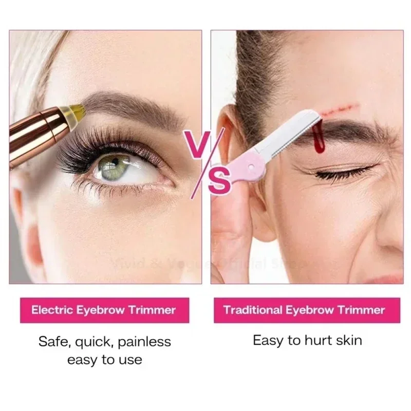Electric Face Eyebrow Trimmer Eye Brow Shaper Pencil Hair Remover For Women Makeup Painless Automatic Eyebrow Shavers Depilator