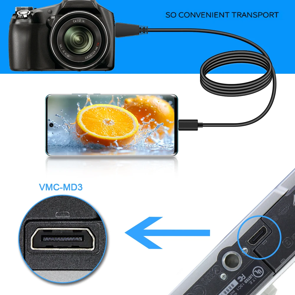 High-Speed Type-C OTG Cable for Seamless SONY Camera to Android Connection