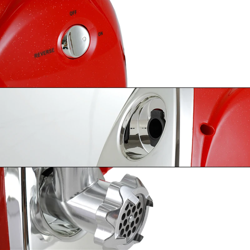 Winholder 3000W Multifunctional Electric Grinder Food Processors Meat Grinder Kitchen Sausage Maker Filler Mincer Stuffer Red 6