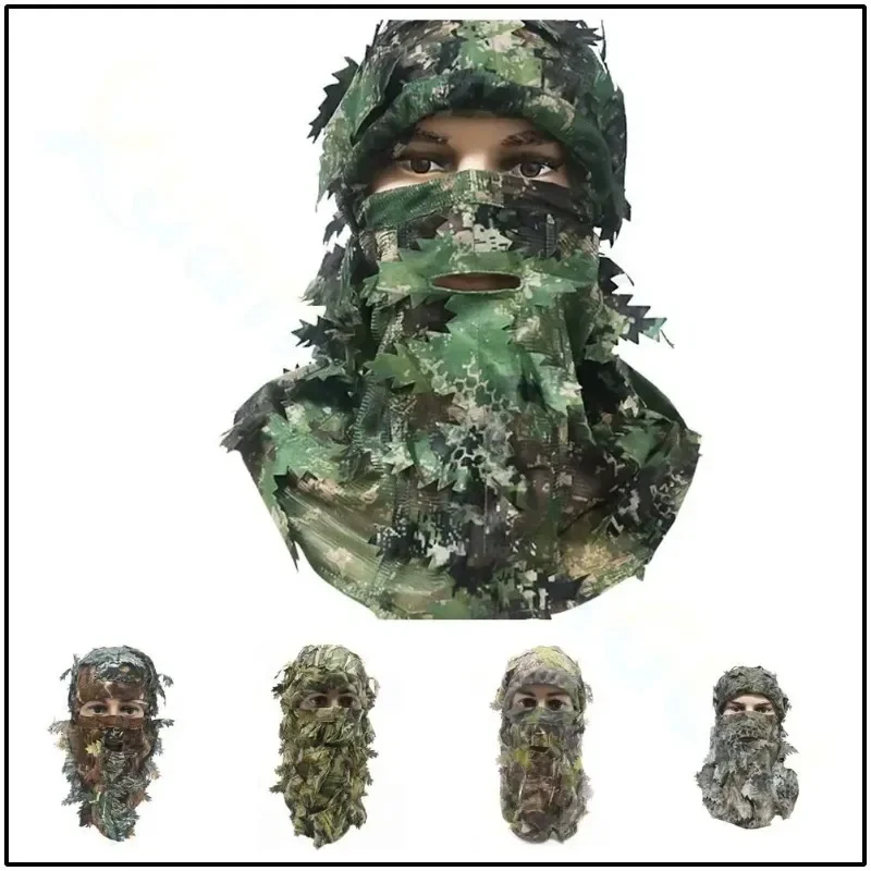 3D Camouflage Balaclava Full Face Mask Wargame Cycling Hunting Bike Helmet Liner Tactical Airsoft Cap