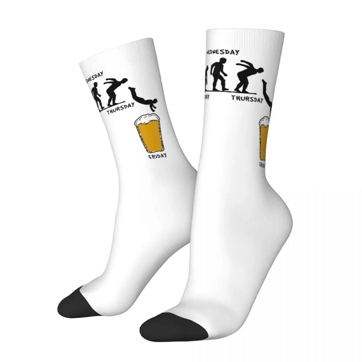 

Week Craft Beer 1 Socks Men's Women's Fashion Socks Harajuku Spring Summer Autumn Winter Middle Tube Socks Gifts