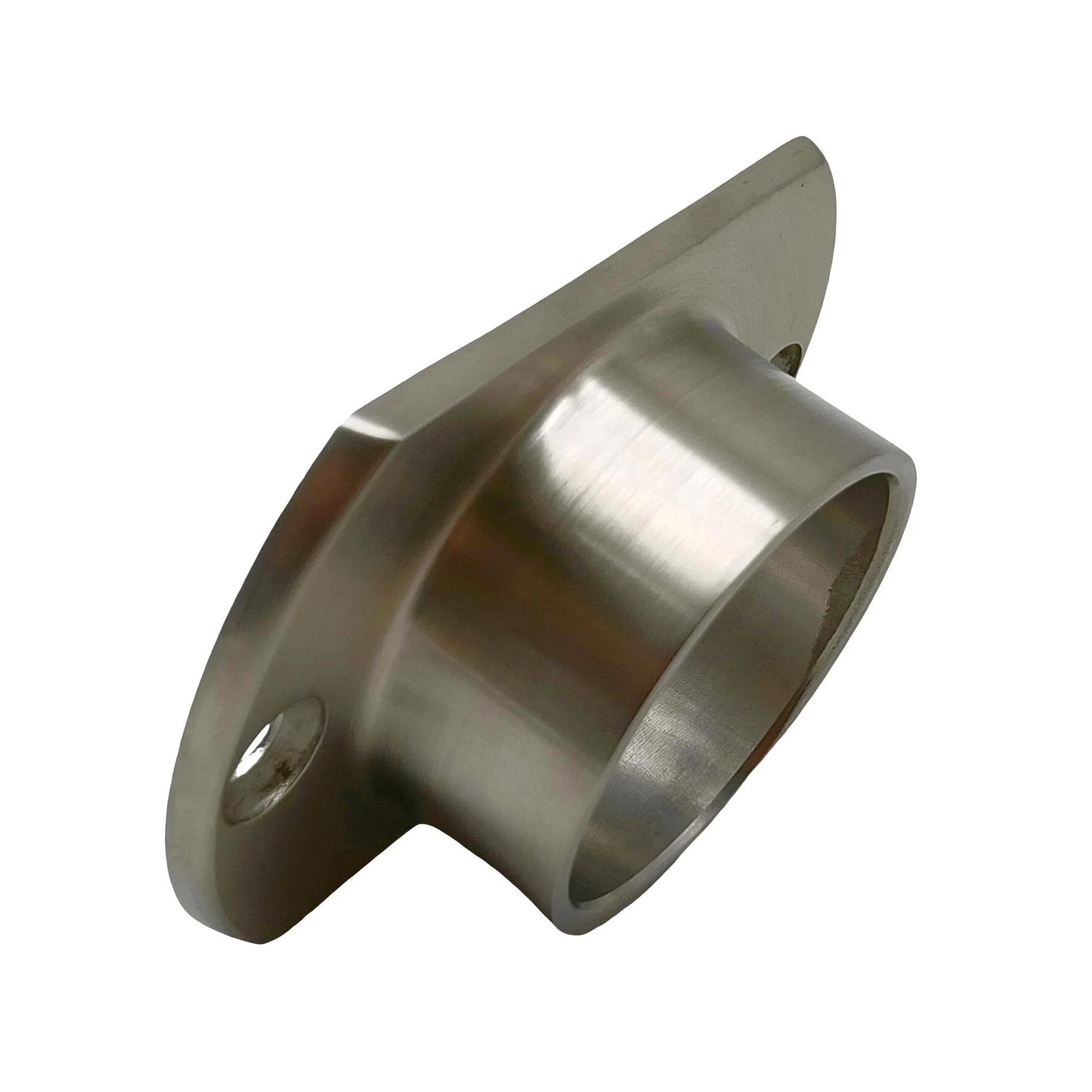 Stainless Steel 316 Satin Polished Oblong Flange Handrail Base Flange for 50.8 mm Railing