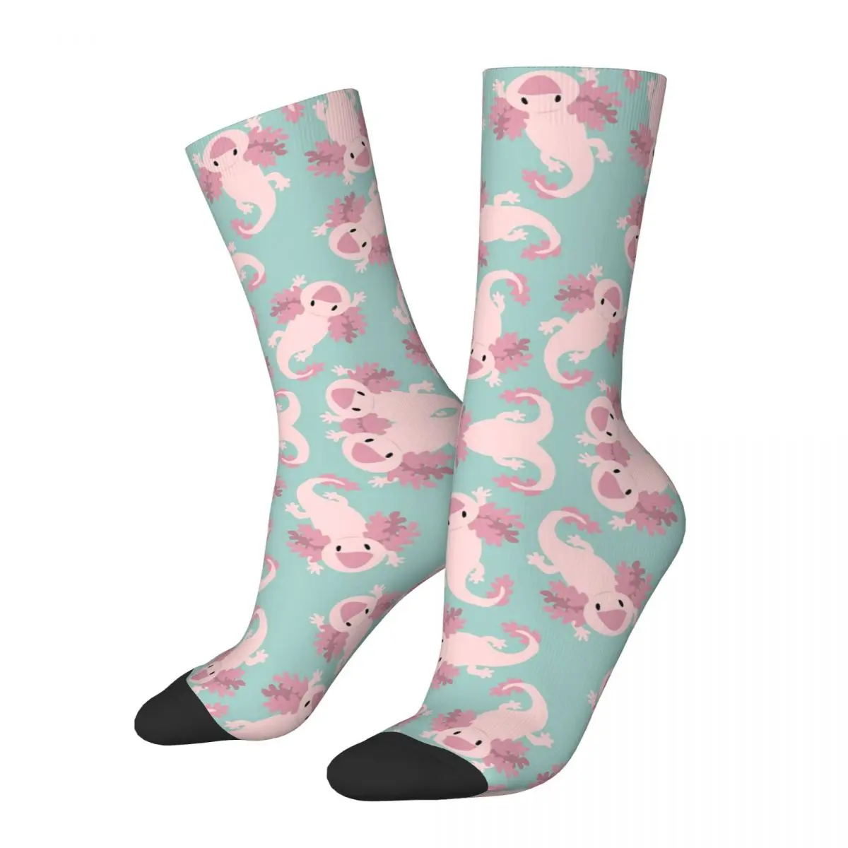 

Yawning Axolotl Socks Harajuku Super Soft Stockings All Season Long Socks Accessories for Man's Woman's Birthday Present