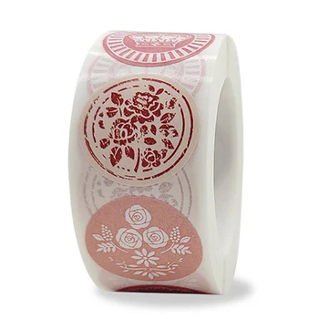 Floral Thank You Sticker Roll 1