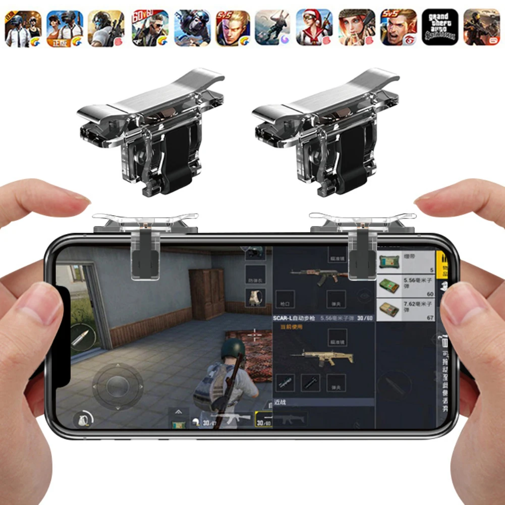 Gaming Trigger for Mobile Phone PUBG L1R1 Shooter Controller Game Fire Button Aim Key for PUBG Knives Out Rules of Survival