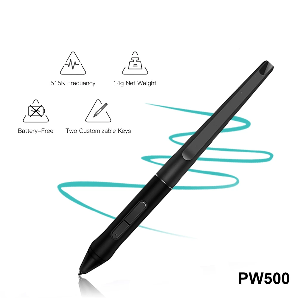 

PW500 Battery-free Stylus For Huion KAMVAS Pro 22 Inspiroy Q11K V2 Q620M GT-221 GT2201 Graphic Tablet Drawing Digital Pen