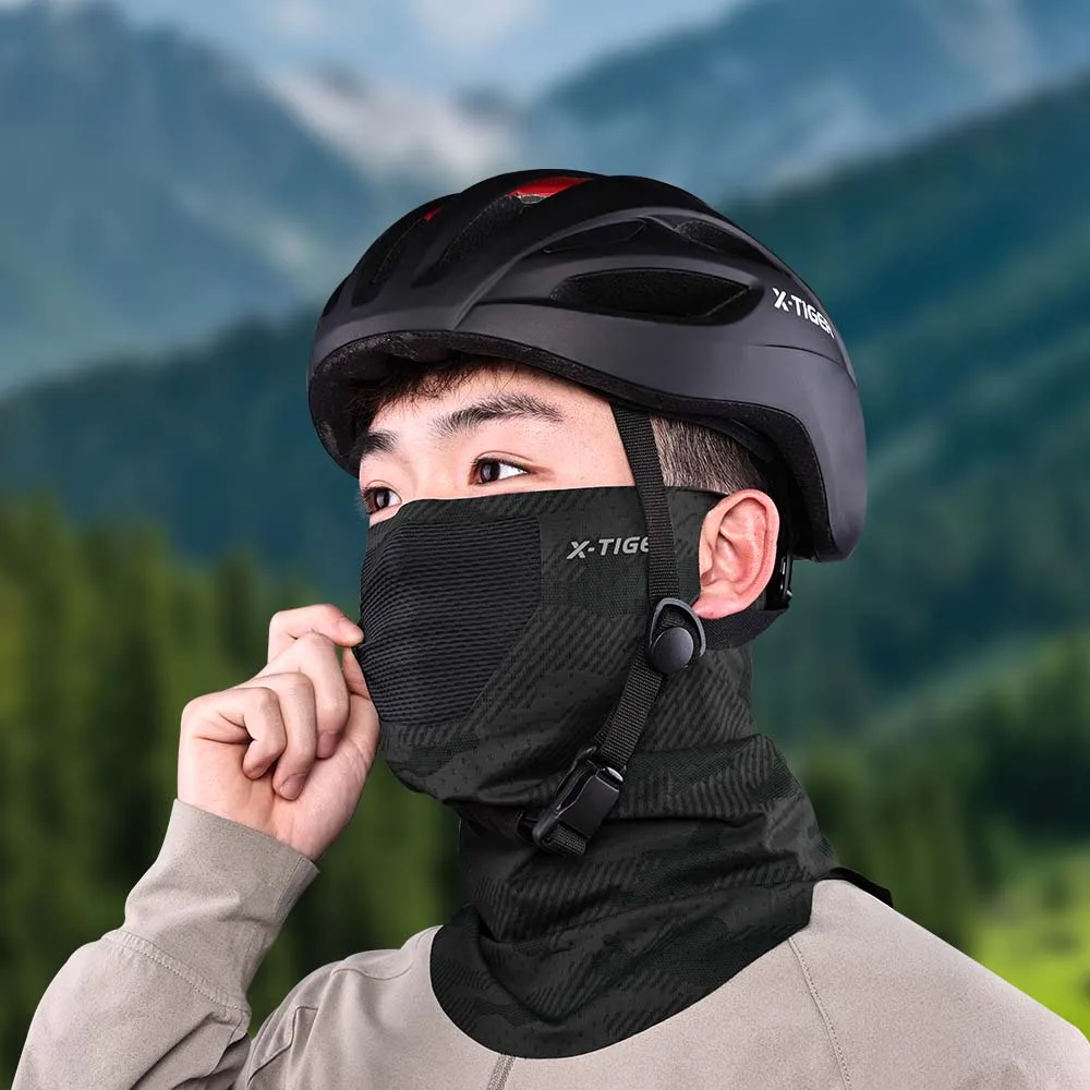 X-TIGER Radfahren Sport Maske Sommer Fahrrad Ohr Tragen Eis Seide Sonnenmaske Outdoor Sport Laufen Staubdicht Atmungsaktive Mundstück – Detail 11