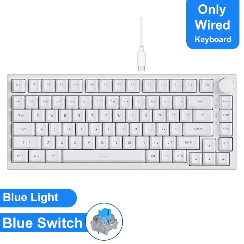AK820 PRO 75%メカニカルキーボード EPOMAKER Ajazz AK820 Pro 75% Mechanical Keyboard with TFT Screen