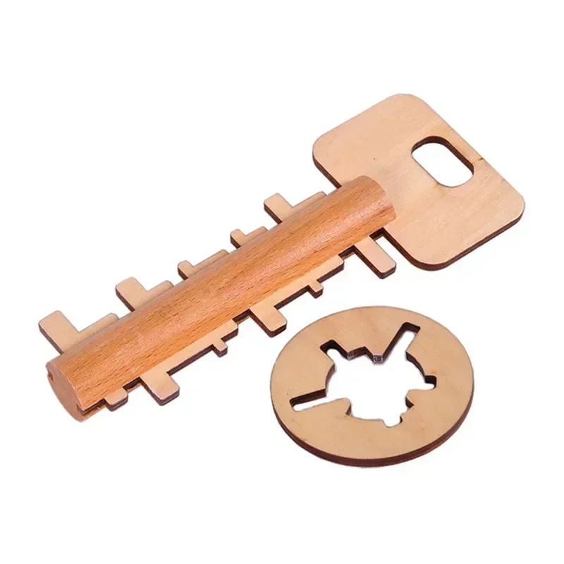 Wooden Puzzle Toys, Educational Puzzles, Intelligent Unlock Wooden Kong Ming Lock