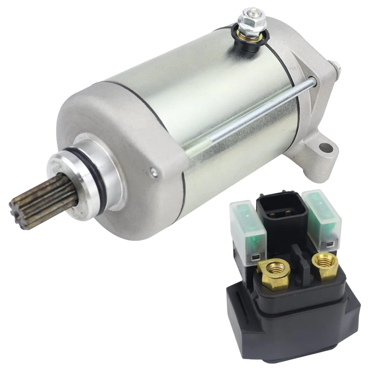 Starter & Relay For Yamaha Raptor 700 700R Rhino 700 Viking 700 Viking