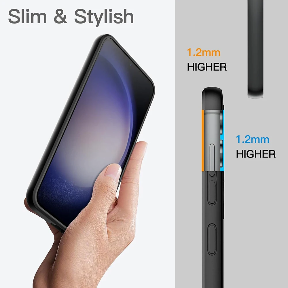 Premium Shockproof Silicone Case - Sleek Black Protective Cover