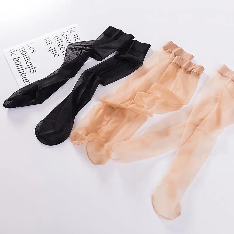 5pair=10pcs Women Ultra-thin Nylon Stockings Transparent Elasticity Ladies Knee Socks High Quality Long Socks for Girls Stocking images - 6