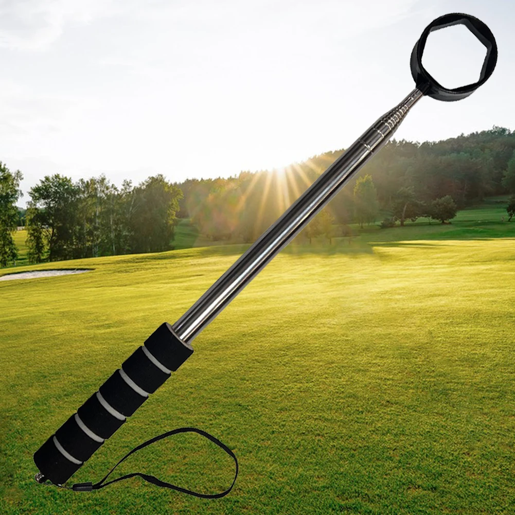 8.86 FT Telescopic Golf Ball Retriever Golf Ball Pick Up Retriever Grabber Stainless Ball Retriever Tool Golf Gifts for Golfers