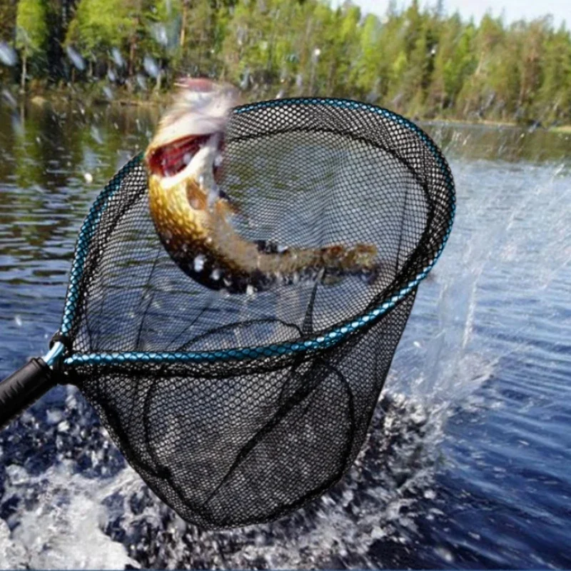 Fishing Nets with Short Handles Portable Aluminum Alloy Lightweight Landing Net fishing landing net fishing net