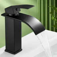 Bathroom Copper Core Waterfall Basin Faucet Stainless Steel Kitchen Wash Basin Hot and Cold Dual Control Faucet 1