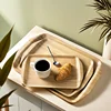 Wooden Tray Cake Bread Tray Put Water Cup Flat Tray Household Kitchen Storage Tray 3