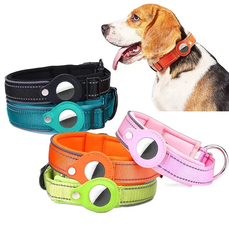 View of Anti-Lost-Dog-Collar-Waterproof-Airtag-Protective-Case-Reflective-Pet ...
