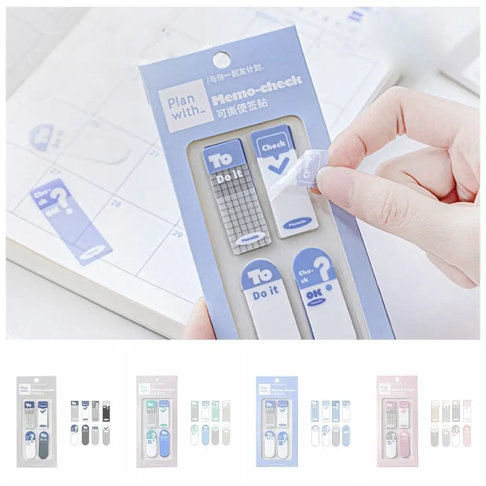 

Aesthetic Index Stickers Simple Taking Notes Tearable Sticky Notes PET DIY Label Bookmark Office
