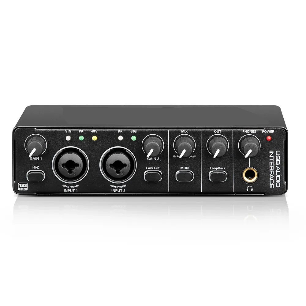 USB-Professional-Studio-Sound-Card-Grava-o-Audio-Interface-PC-Recorder ...