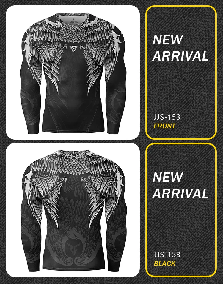 Zrce gym sport t shirt männer schnell trocken laufendes hemd männer feder muster oberteile kompression langarm t-shirt eng rashgard – Detail 7