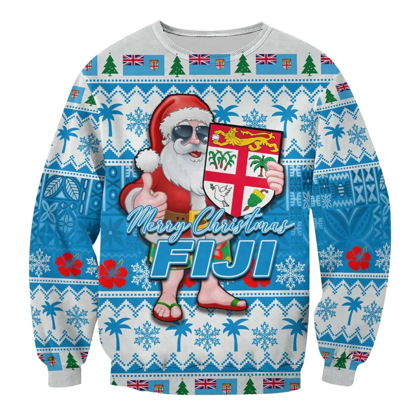 Christmas Santa Claus Pattern Sweatshirt 3d Printed Sweatshirts for Men and Women Pullovers Harajuku Unisex Tops