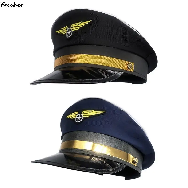 Airplane Uniform Cap Police Sailors Caps Captain Flight Hat Women Men Party Costume Marine Admiral Fancy Dress Hats sailor hat costume hat