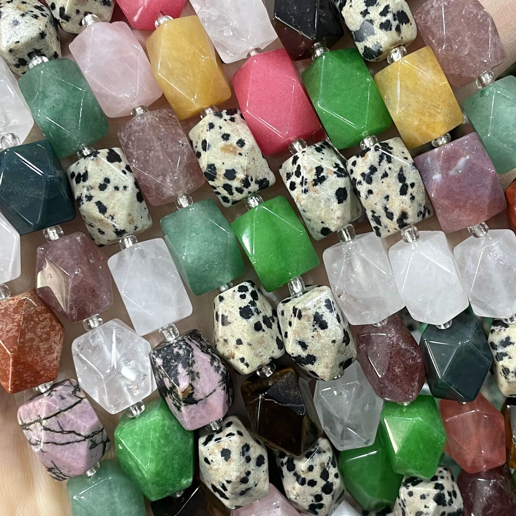 8MM 10MM Naturstein Facettierte Quarz-Achat-Kristall-Jaspis Lose Abstandsperlen für Schmuckherstellung DIY Halsketten-Zubehör – Detail 9