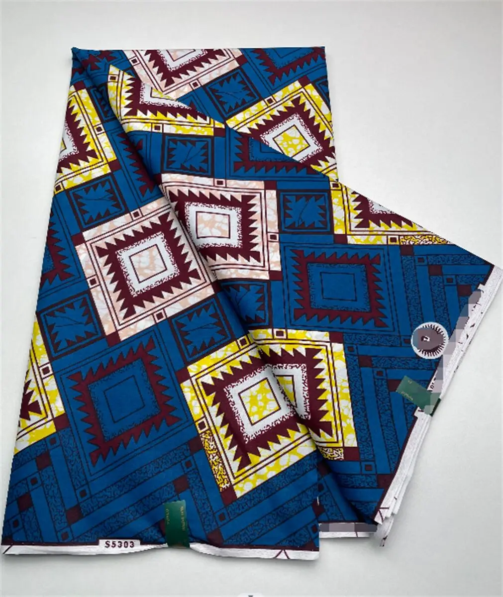 

Newest Design Guaranteed Veritable African Real Wax Print Fabric Soft 100% Cotton Ankara Wax Fashion Pagne Dress Batik Loincloth
