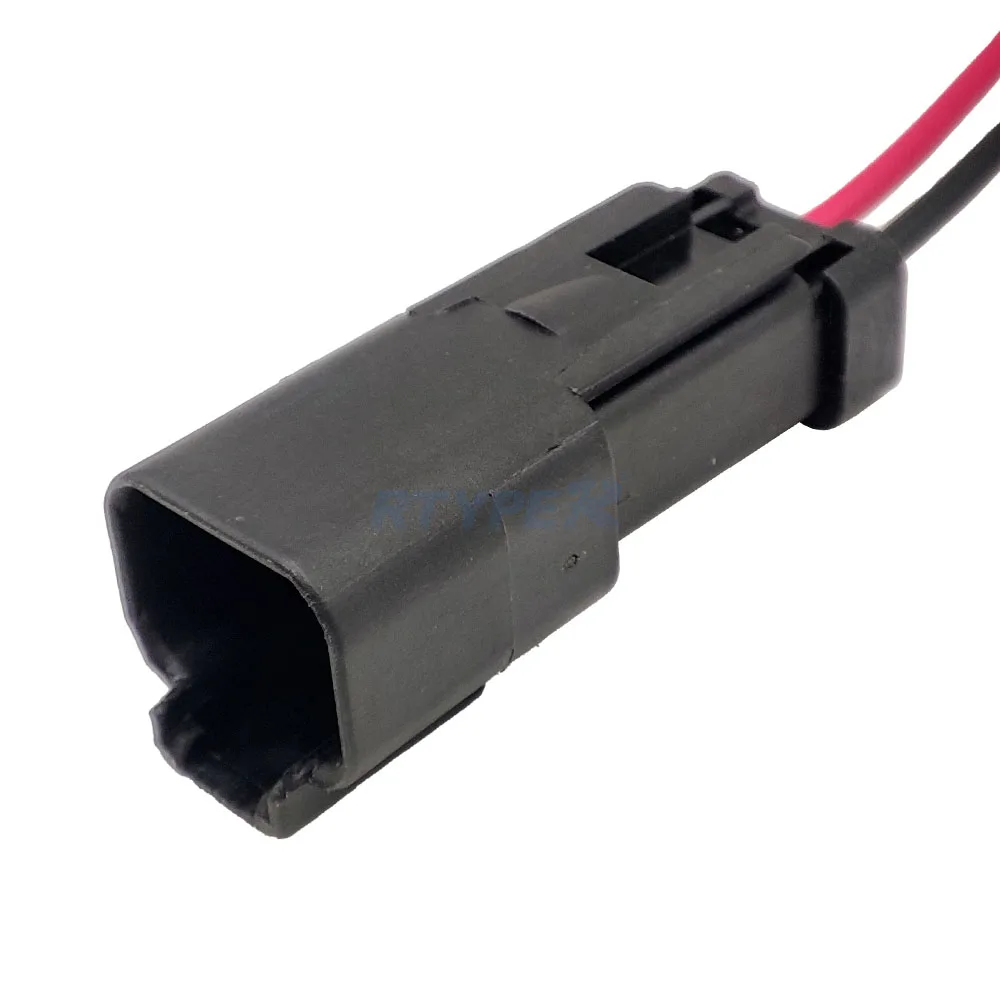 

1Set For 2 Pin Auto Waterproof Connector excavator headlight boom light Wire Harness pigtail Plug DT06-2S DT04-2P 0090-249