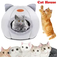 Highest Quality Comfort Pet House Tent Winter Deluxe Semi-Enclosed Deep Sleep Cat Bed Pet House Tent Small Mat Basket Small Dog 1