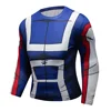 Économie College en 3D Anime pour hommes, chemises de compression, t-shirts à manches longues, t-shirts de fitness, t-shirt 3