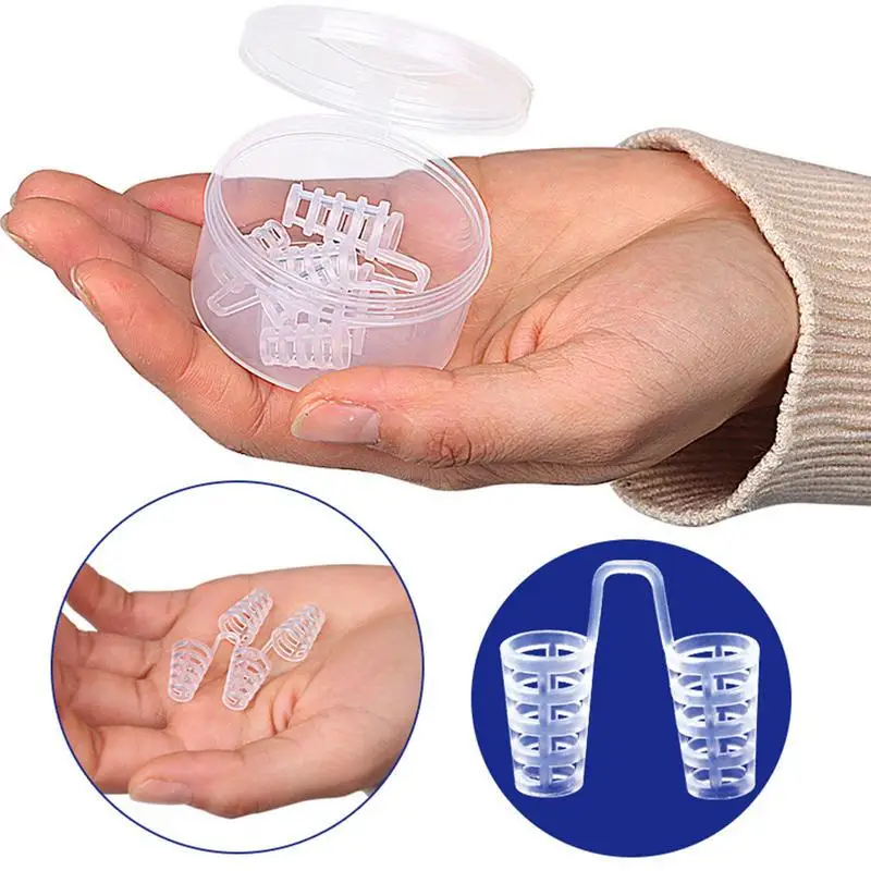 4Pcs/set Silicone Nostril Opener Soft Breathing Sleeping Stop snoring Anti Snore Device Improve Airflow Through The Nose 2