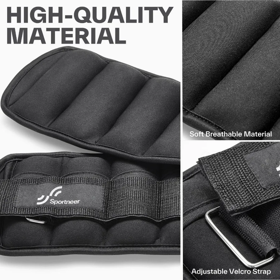 6.5 lbs/Pair Adjustable Ankle Weights for Men and Women, Weighted Leg Strength Training for Yoga Walking Running Aerobics Gym Ph