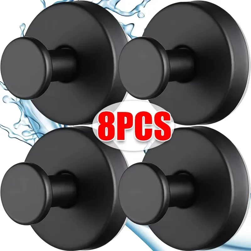 8/1PCS Stainless Steel Suction Cup Hooks Punch-free Wall Mounted Hook Hanging Towel Holder Kitchen Bathroom Vacuum Suction Cups