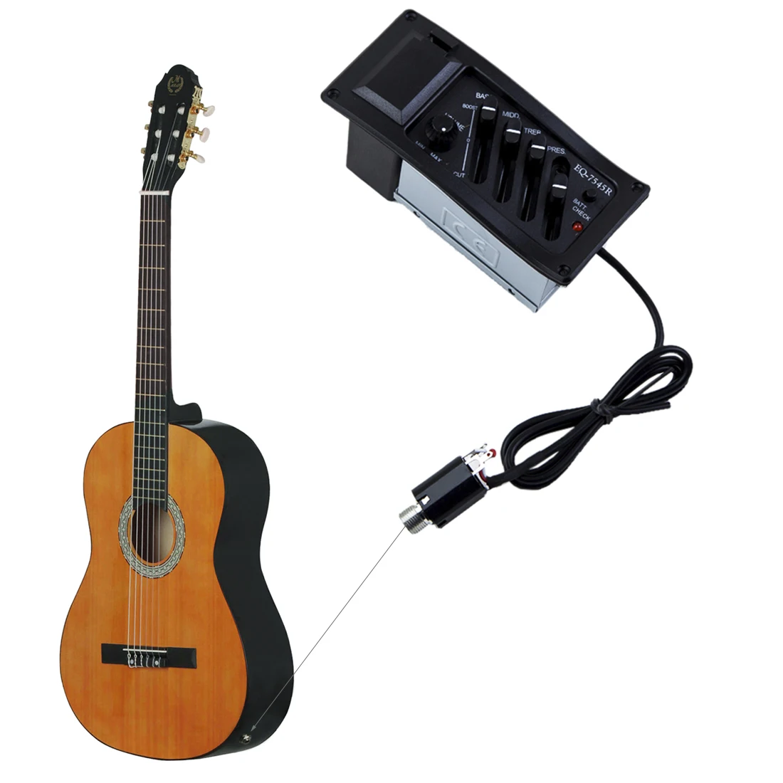 4/5 Band Classical Acoustic Guitar Pickup Musical Instrument Accessories EQ Equalizer Preamp Volume Mid Treble Bass Control
