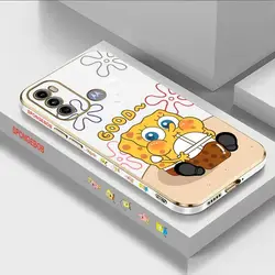 Luxury Plating Milk Tea Phone Case Cover - Moto G9 Power (White)