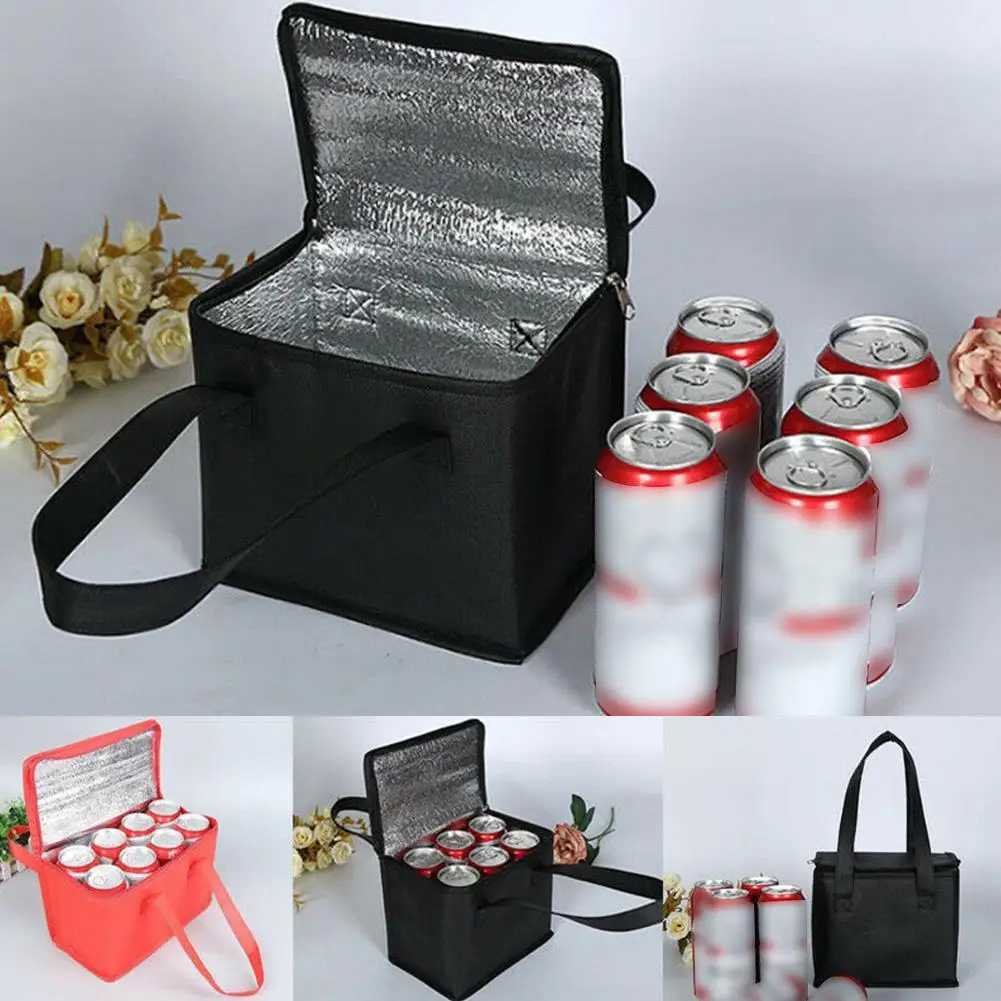Portable Drink Beer Cooler Bag Lunch Cooler Bag Outdoor Picnic Camp Thermal Box